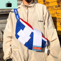 胸包男帆布ins超火街头潮流单肩包嘻哈腰包情侣个生斜挎背包NEW LAKE男士单肩包