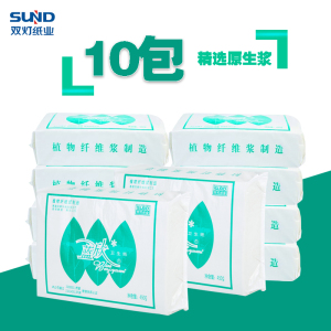 蓝欣平板卫生纸450克10包优质双灯厕纸刀切纸整箱批纸家用实惠装