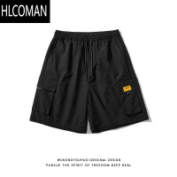 HLCOMAN日系复古多口袋工装短裤男潮牌街头bf宽松阔腿休闲五分裤