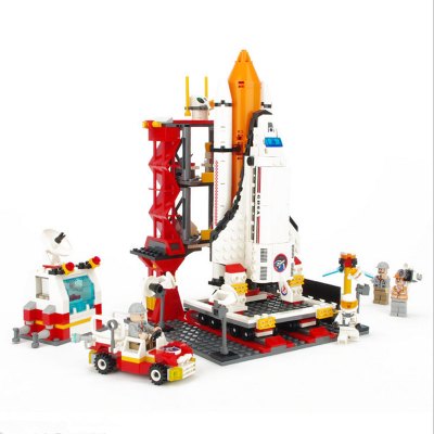 古迪兼容乐高积木航天飞机系列火箭模型拼装玩具宇宙飞船男孩子8815航天发射中心