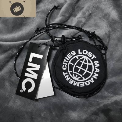 [REコンテナ-定制LMC韩国百搭迷你小圆包耳机包零钱斜挎包男女艾狄伊娃斜挎包男black黑色自制高品质