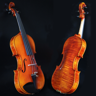 星悦小提琴儿童纯手工初学者实木虎纹专业级成人演奏考级用小提琴