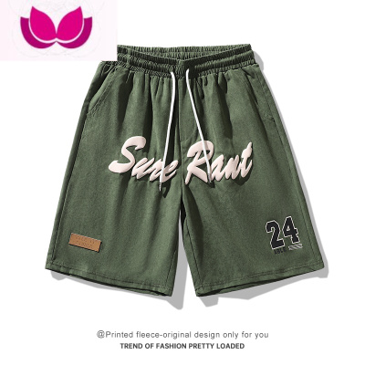 七斓短裤男夏季薄款ins潮牌做旧美式嘻哈高街篮球裤宽松运动五分裤子