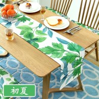 家柏饰(CORATED)现代简约风桌旗北欧棉麻小清新床尾巾电视柜鞋柜布茶几布艺 初夏 30*140cm
