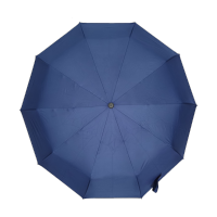 明壹行 MYX-ZDS02 23寸10骨三折黑胶实木手柄自开收伞 (计价单位:把) 蓝色