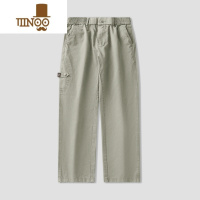 YANXUWP美式高街杏色休闲裤男直筒垂坠感秋季宽松阔腿拖地长裤子ins潮