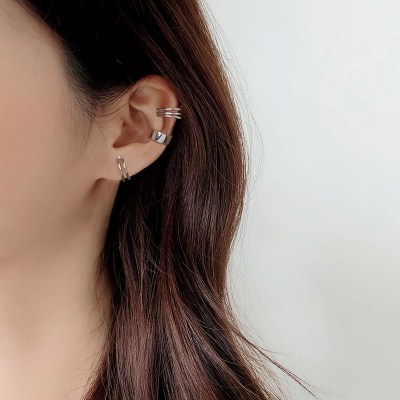 S925纯银耳夹女秋冬无耳洞高级感耳骨夹耳环耳钉耳饰简约日韩耳圈送女朋友老婆情人节七夕生日礼物