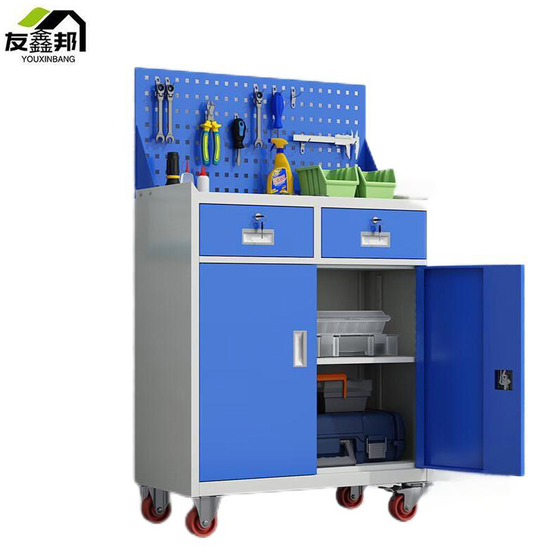多功能工具柜(可拆卸挂板+万向轮)二斗