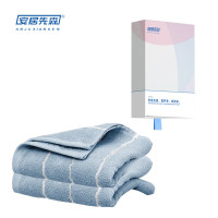 安居先森雅缎系列新疆长绒棉精梳缎档毛巾热卖 礼盒两条装 雅兰(盒)