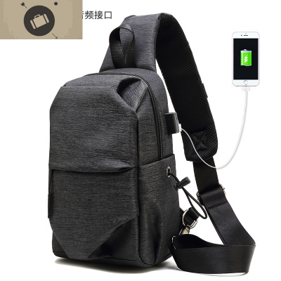 休闲时尚胸包男单肩斜挎包帆布小背包潮牌包包ins斜肩包跨包学生艾狄伊娃斜挎包男