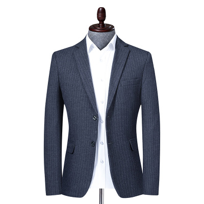春秋季男式条纹西装韩版修身青年小西装休闲单西
