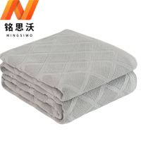 铭思沃毛毯180*220cm条灰色