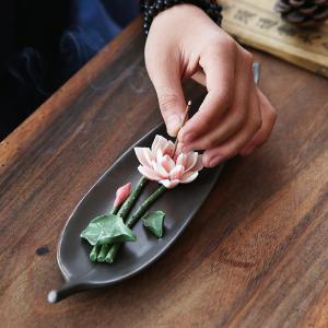 家柏饰(CORATED)禅意香炉家用线香架创意个性香插茶道零配摆件香盘装饰香托Z