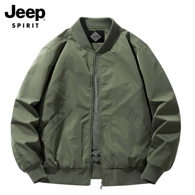 吉普美式飞行夹克外套男士春秋季2025新款高级棒球领休闲男装上衣