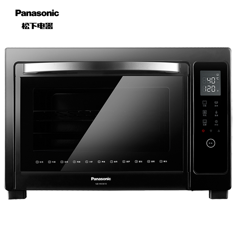 松下(Panasonic)电烤箱家用烘焙多功能全自动大容量38L烤箱蛋糕NB-HM3810上下独立温控