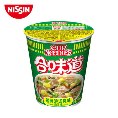 日清合味道猪骨浓汤风味杯面86g方便面泡面开杯乐