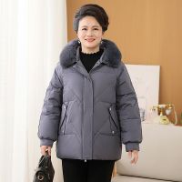 JPDUN妈妈冬装中长款洋气羽绒外套新款中年羽绒服中老年女