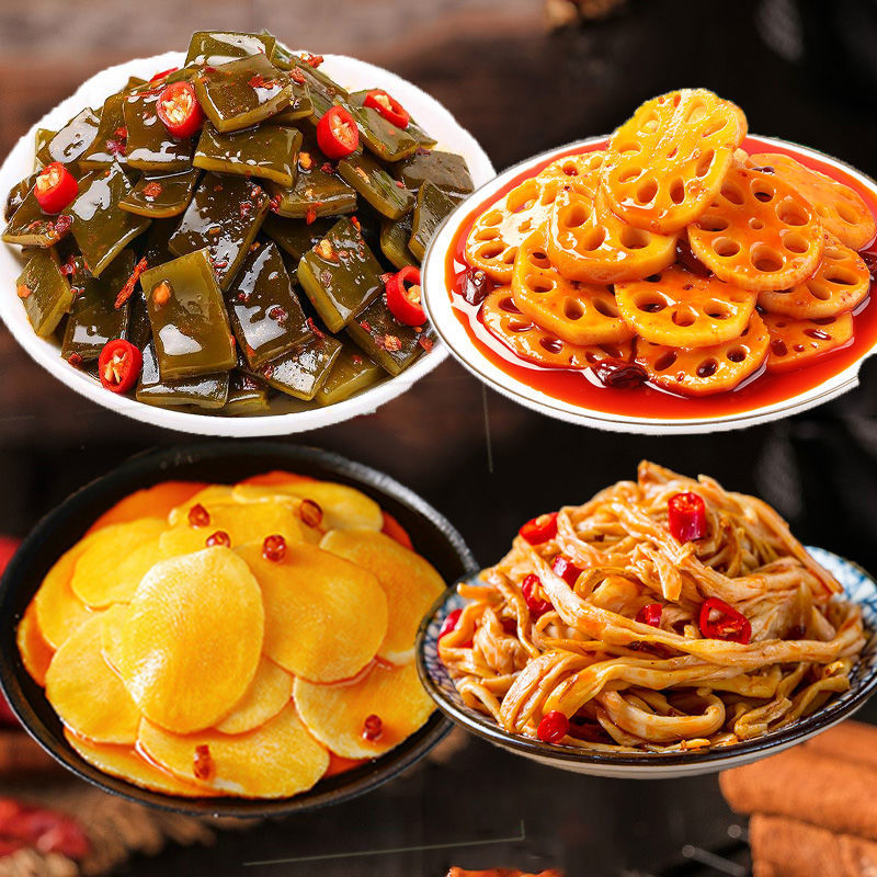 赛卡伊 香辣藕片海带丝土豆片零食批发麻辣土豆片小吃零食下饭菜素菜