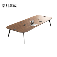 豪利鑫威会议桌工作桌培训桌小型洽谈桌长2.4米宽1.2米[工厂现做 7天内发货]
