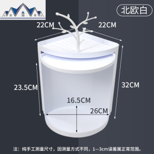 转角收纳柜厨房卫生间三角柜旋转置物架免打孔壁挂墙角储物柜 三维工匠