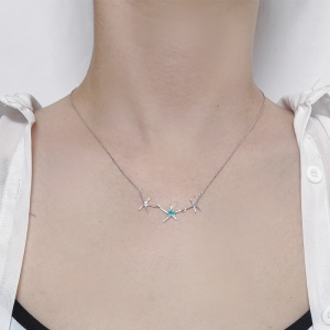 北京黄金女士925银日韩风格简约银项链送恋人礼物