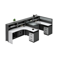 中豫鑫泽 ZYXZ5031844 屏风办公桌职员工位卡座 F型双人位含柜