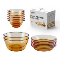 艾逸瑶选 铂萃系列高硼硅玻璃餐具14件套A CJ-21137