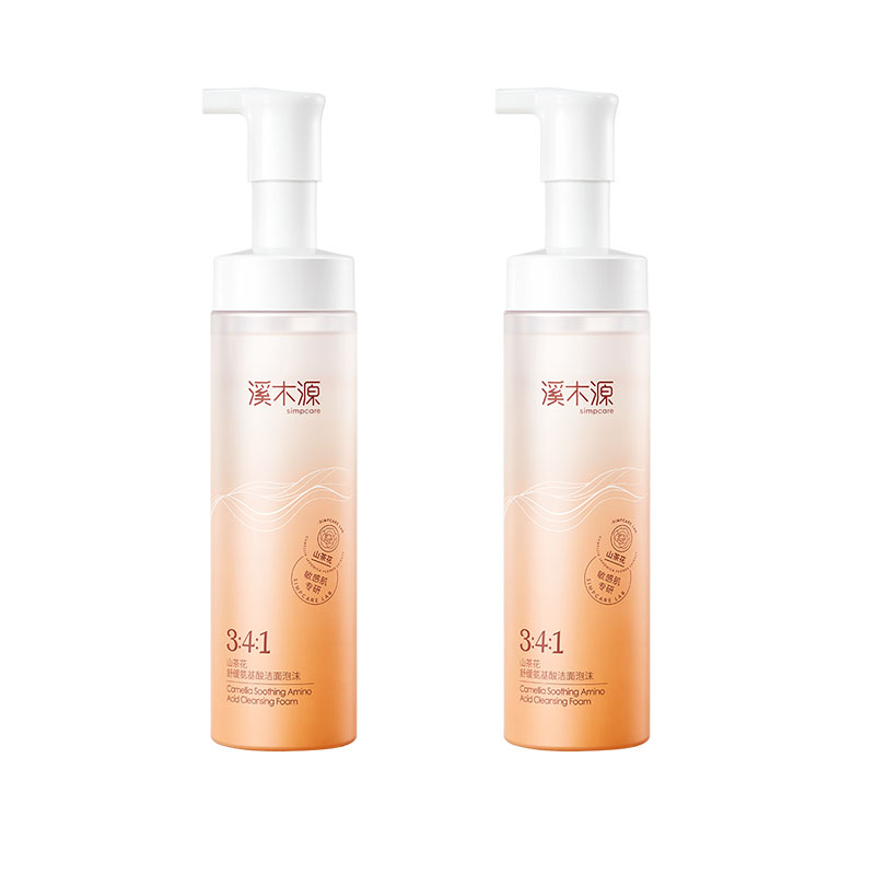 溪木源 溪山茶花氨基酸洁面泡沫150ml*2