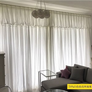 家柏饰(CORATED)韩式网红款蕾丝遮光双层温馨公主风窗帘布料星星飘窗ins卧室