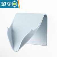 敬平免打孔沥水肥皂盒北欧创意壁挂式香皂盒家用卫生间浴室置物架 [2个装]创意立式皂托[北欧蓝]