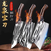 龙泉手工锻打菜刀家用超锋利切片刀切菜刀厨师专用切肉刀商用刀具7163