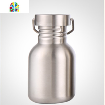 运动冷水壶304不锈钢单层水杯子夏季户外大容量登山车载骑行1200 FENGHOU 304全钢单层1500送全套凉水壶