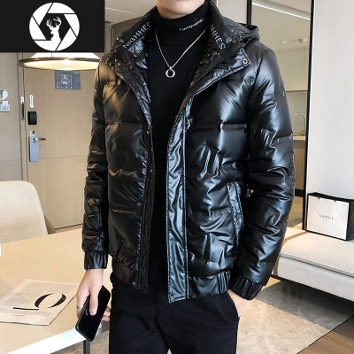 HongZun男士棉服冬季外套2020新款潮流亮面潮牌痞帅气加厚羽绒棉袄子外衣棉衣