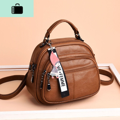 双肩包女多功能小背包2020新款韩版时尚软皮单肩斜挎手拎小包两用NEW LAKE