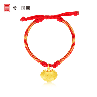 金一国囍足金精品平安牛锁包足金挂坠（计价）AAB007