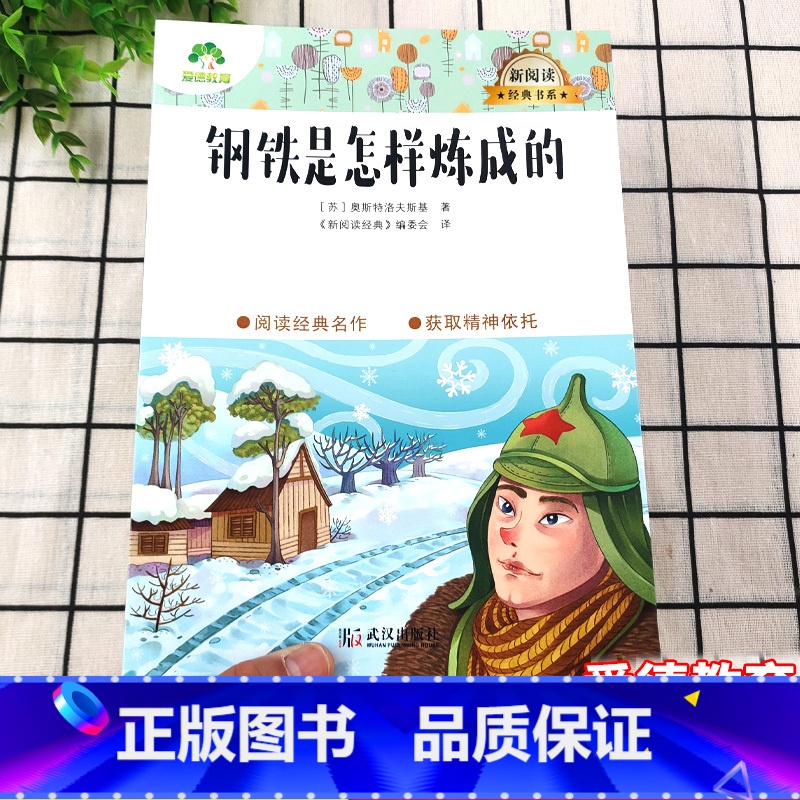 [正版]爱德教育 大语文新阅读经典书系 钢铁是怎样炼成的 三四五六年级 课外阅读书目阅读经典名作 小学生青少年版