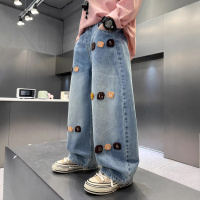 男童春装牛仔裤春秋款2026新款宽松中大童阔腿长裤儿童春季裤子潮