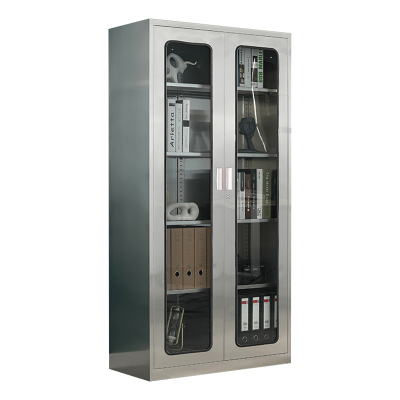 汉诺鑫威不锈钢文件柜档案柜资料柜器械柜储物柜仪器柜201全不锈钢通玻柜