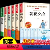 [全套6册]国一上必读正版 [正版]七年级上册名著全套6册 朝花夕拾原著和西游记湘行散记镜花缘猎人笔记初一课外书阅读名著