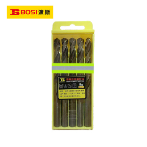波斯(BOSI) 荧光系列直柄含钴麻花钻 7.7mm/5支 盒