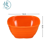 攸 大号橙色四方碗 13*6cm 个