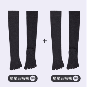 YOTTOY瑜伽袜五指长筒袜专业防滑运动袜普拉提室内专用小腿袜春秋