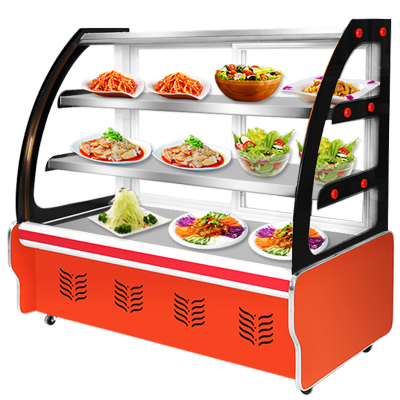 昌禾商用展示柜冷藏饭店凉菜点菜柜保鲜柜卤菜熟食鸭脖柜餐饮冷藏冰柜烧烤点菜柜铜管1.0米后开门冷藏红色（经济款）