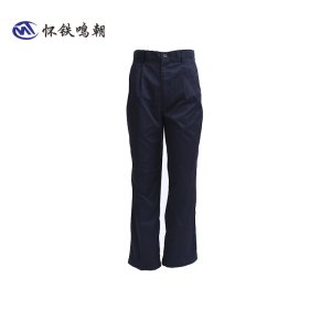 怀铁鸣朝藏青色工作裤HT-G102车间作业人员服装春秋季劳保工作服 个性定制厂家直销 AI智能量体 纯棉长裤