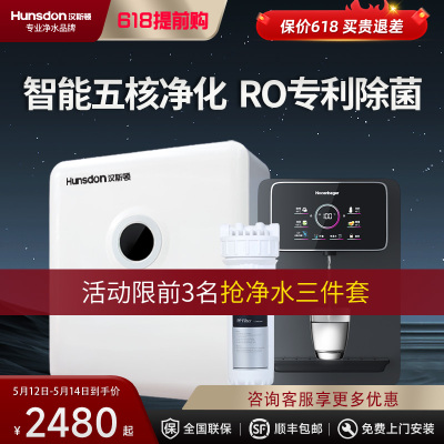 汉斯顿全屋净水器管线套装ro反渗透家用直饮厨房自来水过滤机