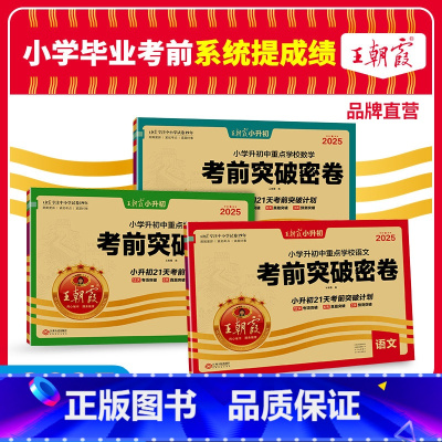 [3本套装]语文+数学+英语 小学升初中 [正版]小升初刷重点校语文数学英语考前突破密卷套装六年级毕业总复习各地真题试卷