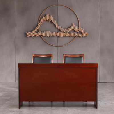 绵冠MIANGUAN长条桌培训桌会议桌油漆实木贴皮听讲桌课桌