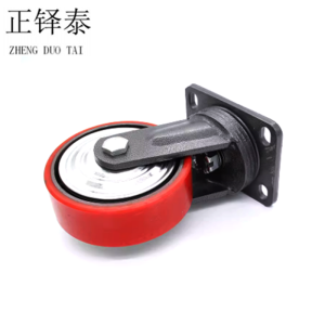 正铎泰 重型铁芯聚氨酯轮 万向轮4寸100mm /个