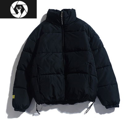 HongZun棉衣男士外套冬季2020新款棉袄韩版修身潮流纯色立领情侣同款棉服棉衣