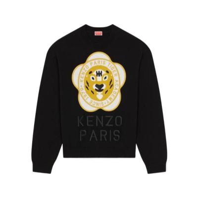 高田贤三(Kenzo)羊毛圆领毛衣男运动卫衣时尚百搭休闲长袖KENZO风